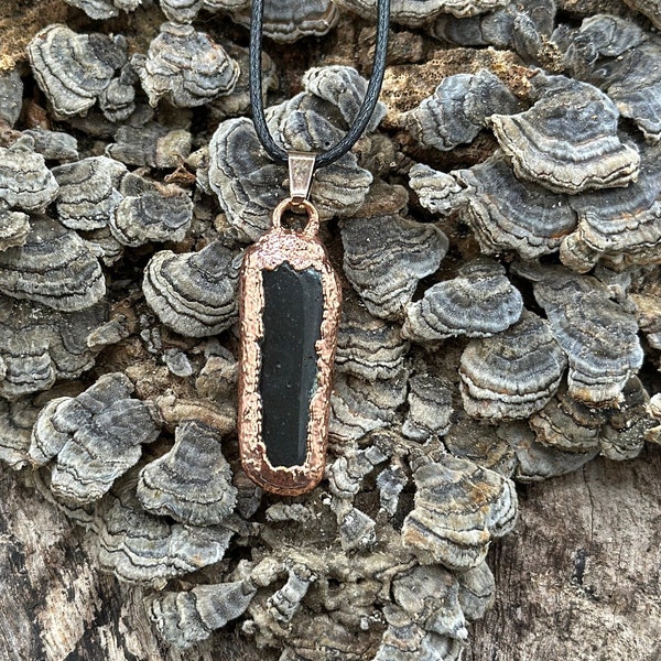 Black Electroformed Slag Necklace/Electroformed Jewelry/Copper Necklace/Copper Vintage Slag Pendant/Unique Gift/Gift for Her