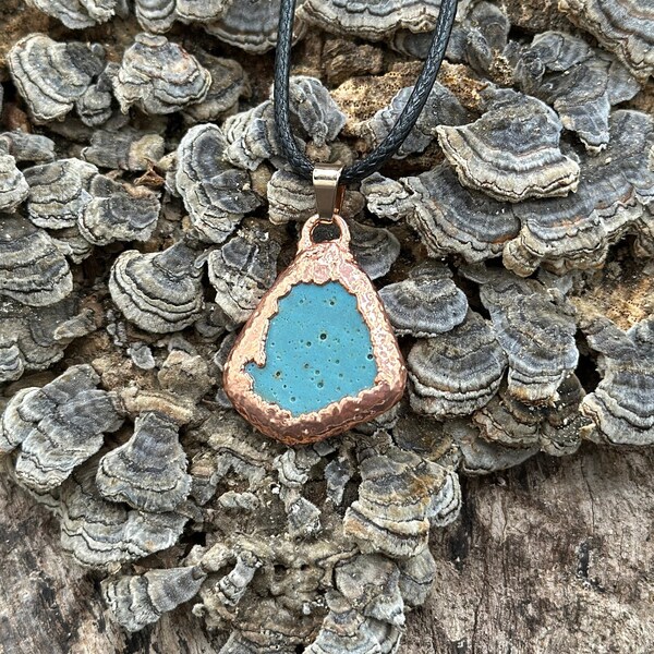 Blue Slag Electroformed Necklace/Copper Necklace/Copper Vintage Slag Pendant/Electroformed Necklace/Unique Gift/Gift for Her/Gift for Mom