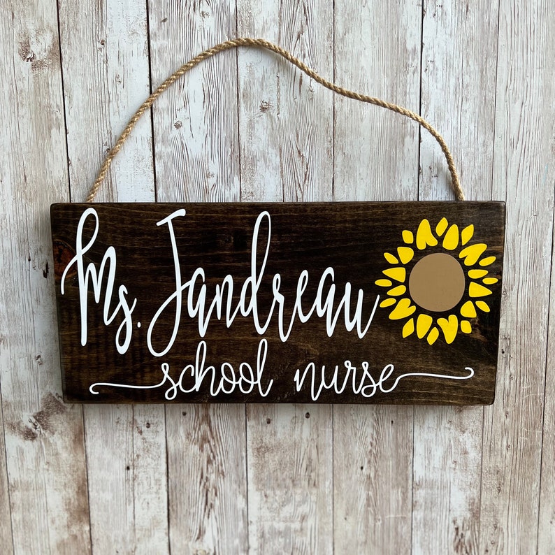 Personalized School Nurse Sign – Thoughtful Gift for Nurses – Unique ...