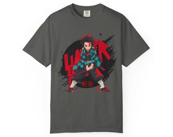 Gratis verzending op demon Slayer geïnspireerd katoenen T-shirt: Kamado Manga Comfort Colors Manga Graphic T-shirt Cadeau