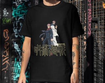 Jujutsu Kaisen geïnspireerd op anime VS katoenen held T-shirt manga cartoonstijl grafisch T-shirt cadeau voor animeliefhebbers en gamers