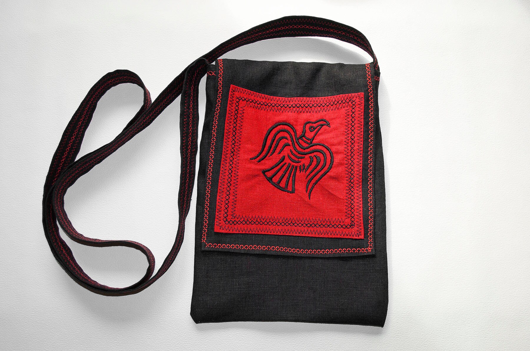 Viking bag Odin raven Medieval bag Pouch Viking raven Viking Etsy