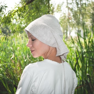 Medieval linen coif for LARP and Viking event or renfaire (different sizes and colors)