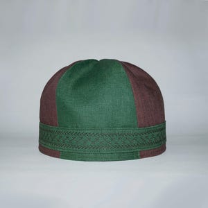 Medieval hat linen renfaire viking headdress LARP celtic (head circumference 23-23,6 inches)