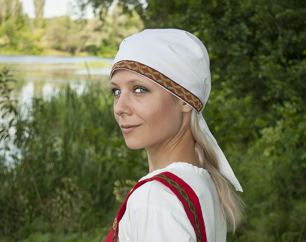 Medieval Head covering Slavic scarf Viking headdress Medieval Etsy