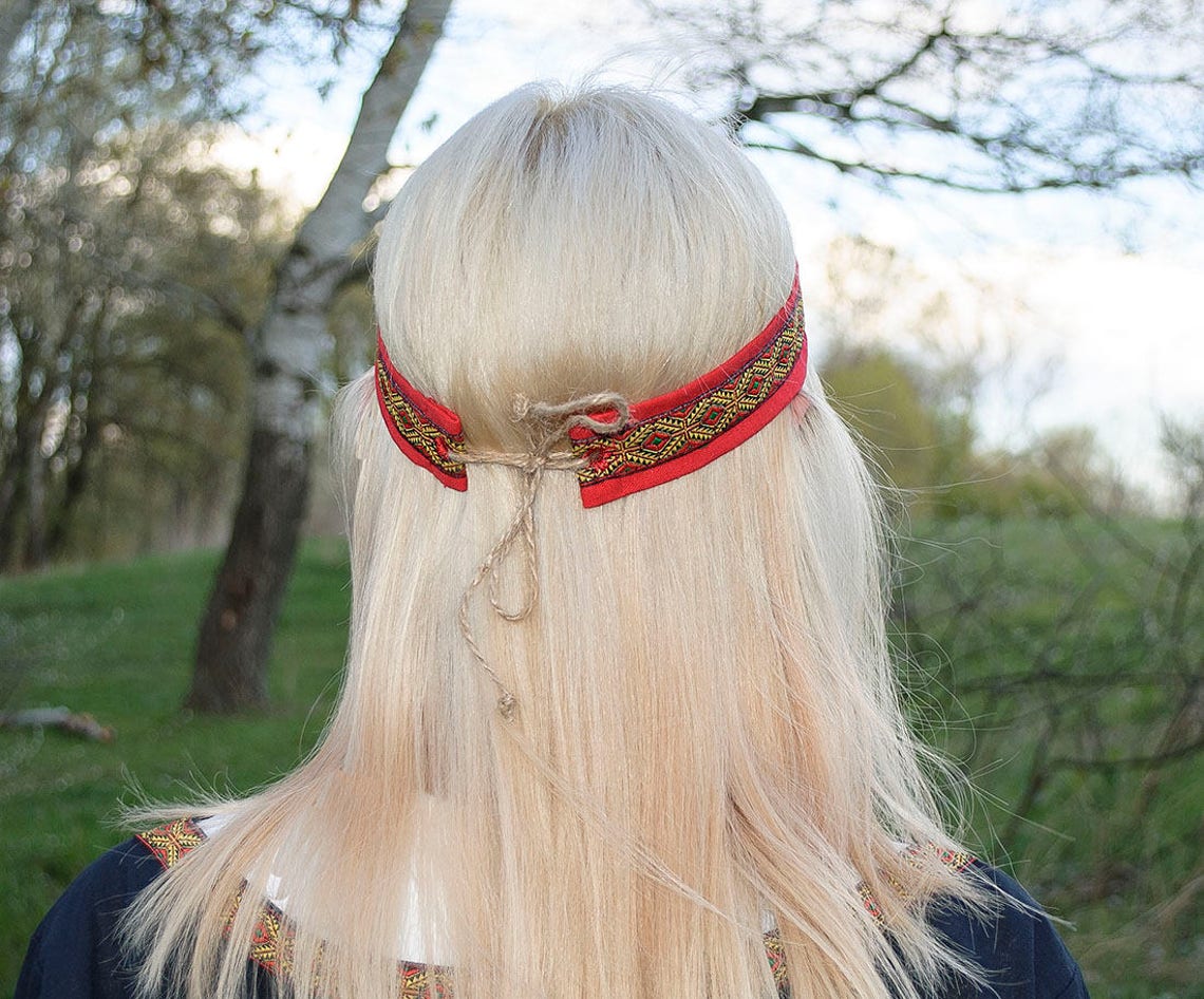 Viking Headband Folk Hair Accessory Medieval headband Slavic Etsy