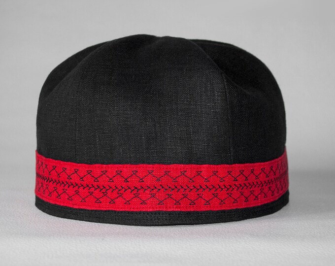 Medieval Hat Linen Ren Faire Hat Middle Ages Headcovering LARP Hat SCA Cap Viking Hat for the