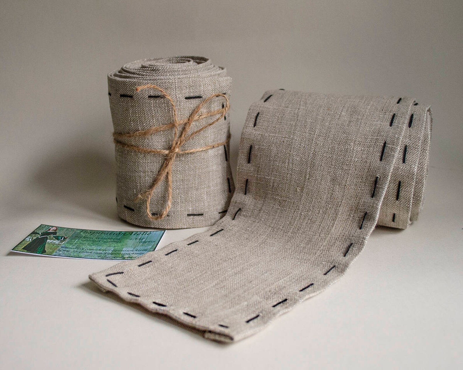 Hand sewn Viking LEG wraps winingas linen wickelbander linen Etsy