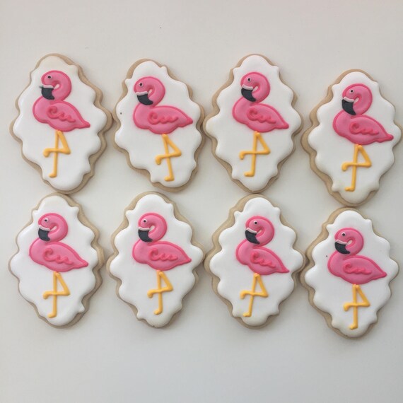Flamingo Cookies Birthday Cookies Summer Cookies Party Etsy