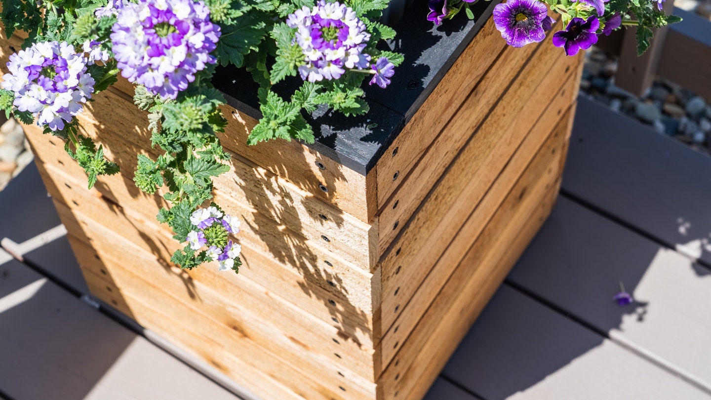 Modern Style Slat Planter Box PLANS - Etsy