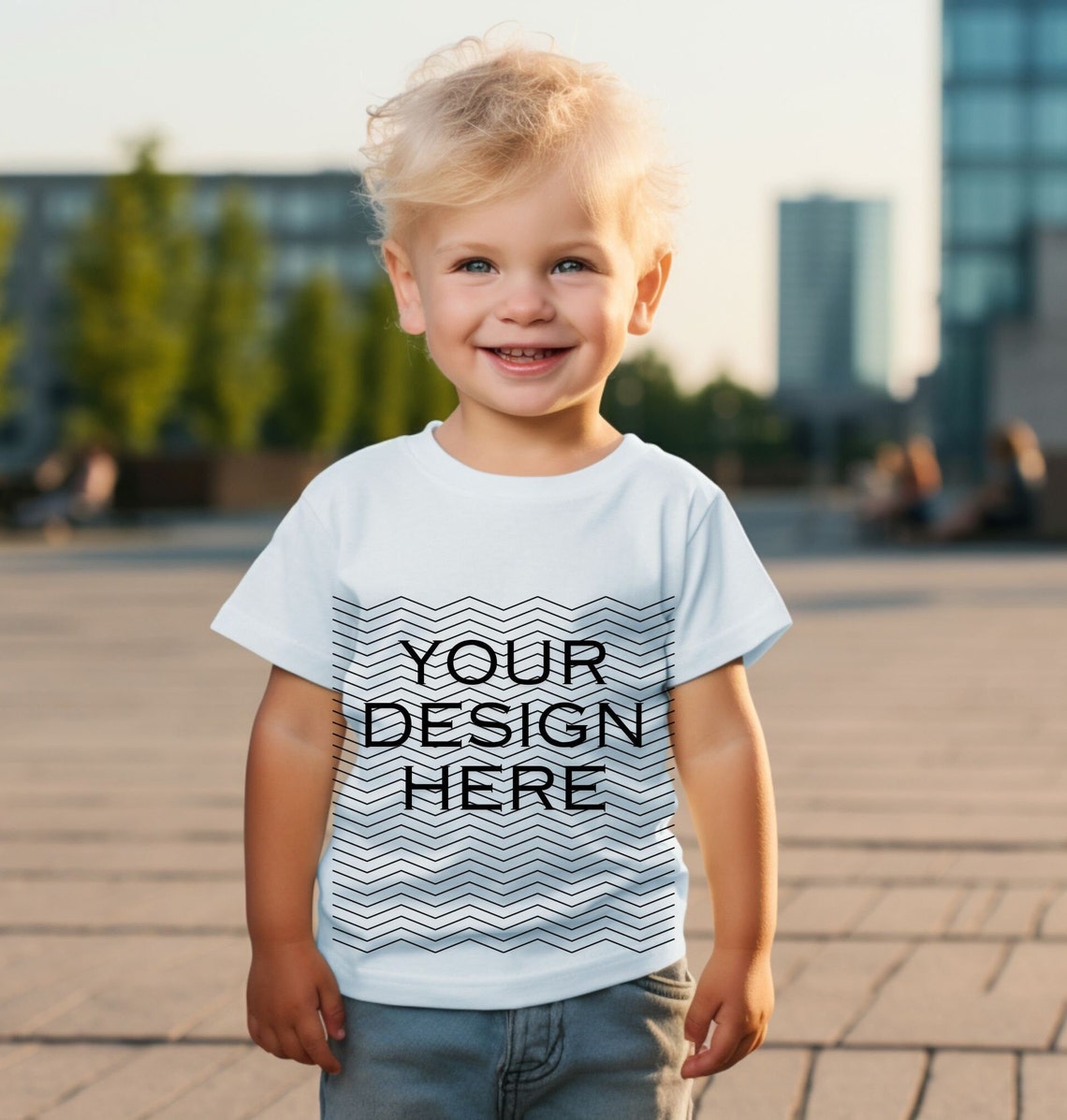 Toddler Boy White T Shirt Mockup, Kids White Shirts Mockup Photo, PNG