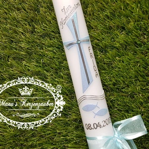 Communion candle - confirmation candle for young girls