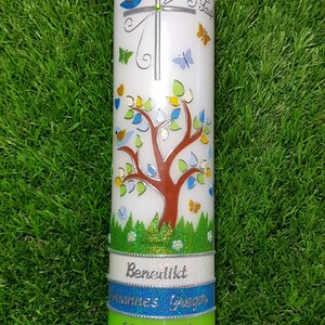 Baptismal candle with background image 3