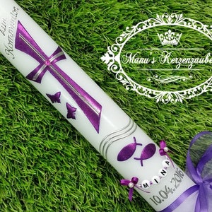 Baptism candle, communion candle, confirmation candle