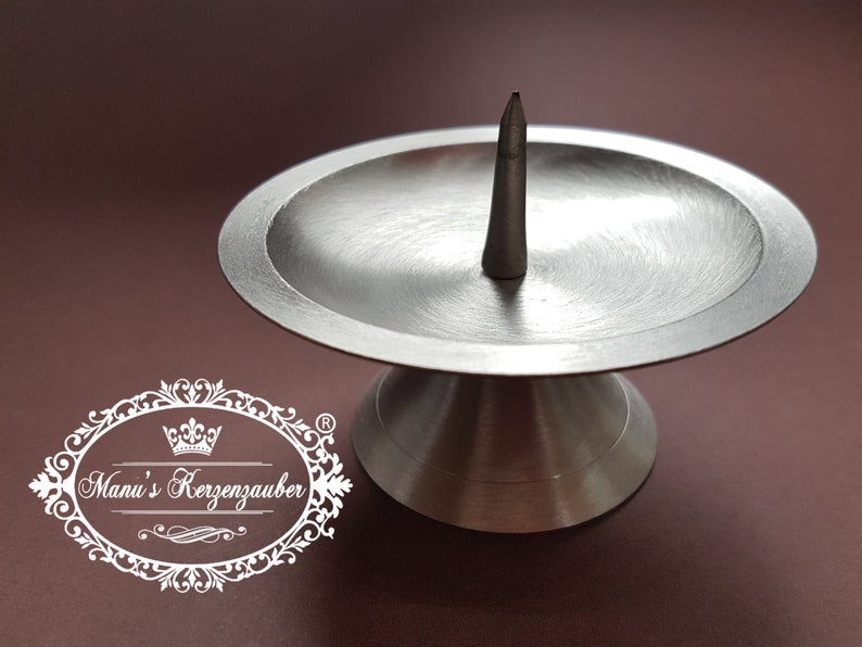 Candlestick brushed silver KST 148 image 1