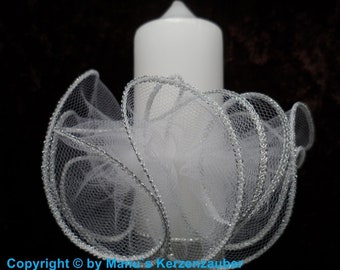 Drip catcher TR106 with silver - protection for baptism candles or communion candles