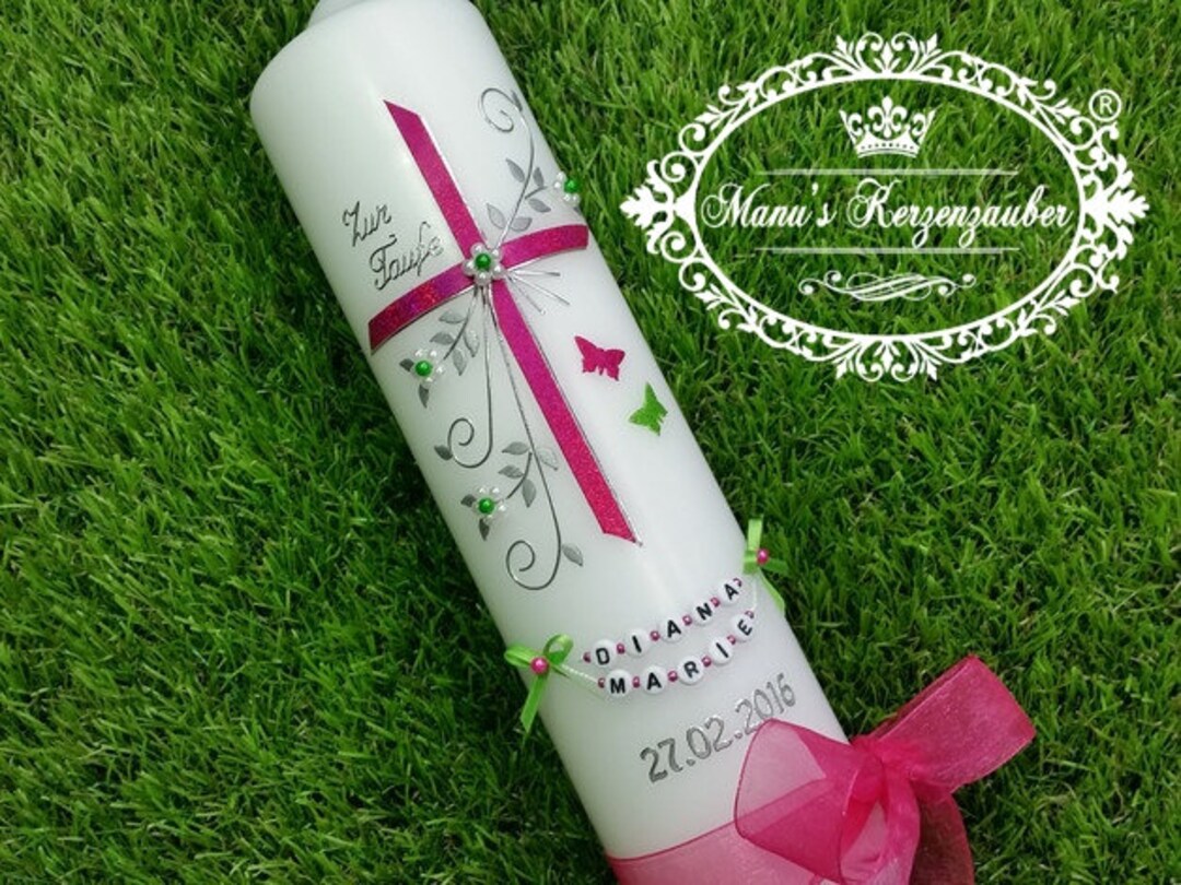 Baptismal Candle & the Original © of the Letter Etsy