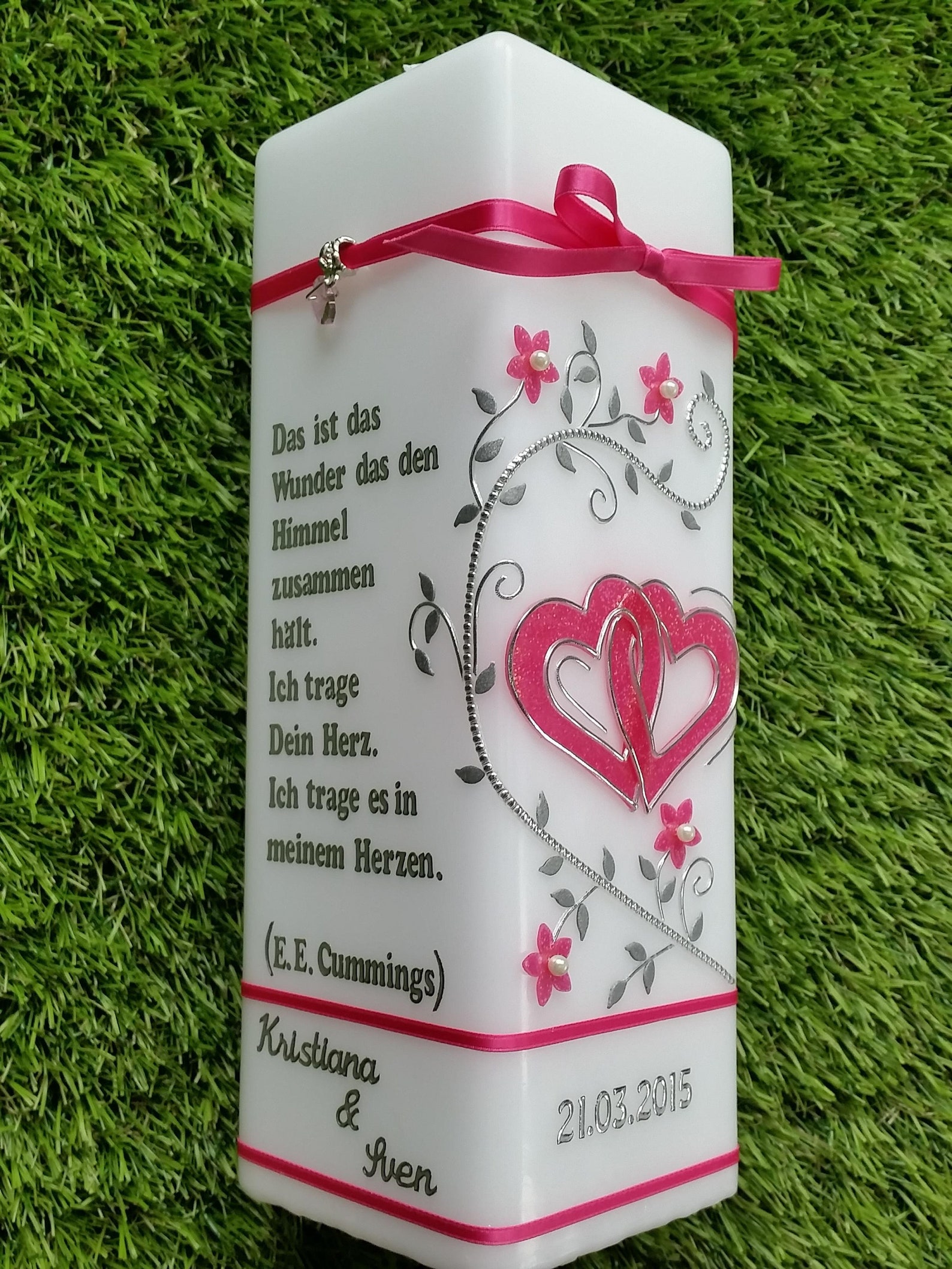 Hochzeitskerze mit Spruch Etsy