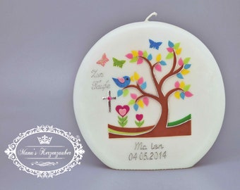 Baptismal candle tree of life > stock clearance!