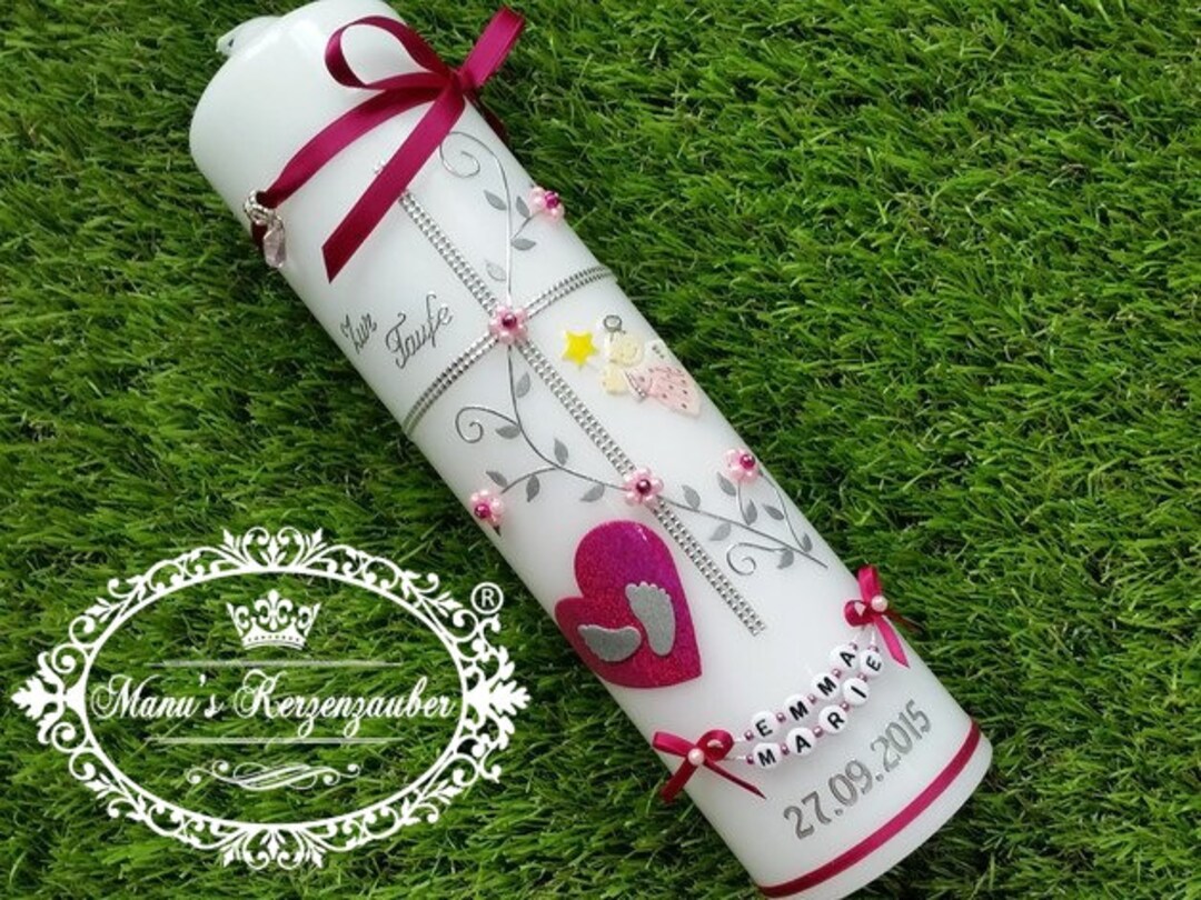 Christening Candle Girl Etsy