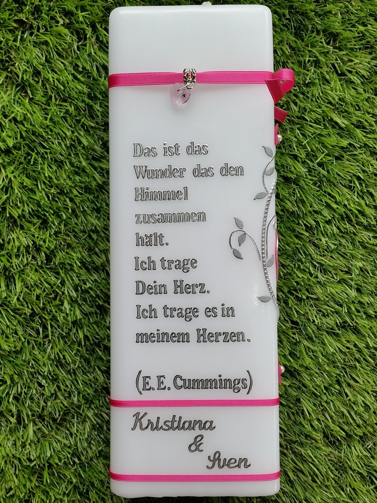 Hochzeitskerze mit Spruch Etsy