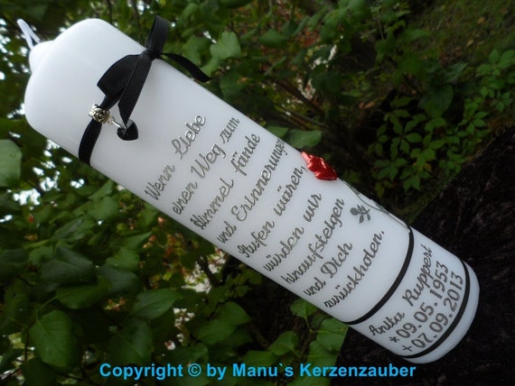 Trauerkerze Spruch Etsy