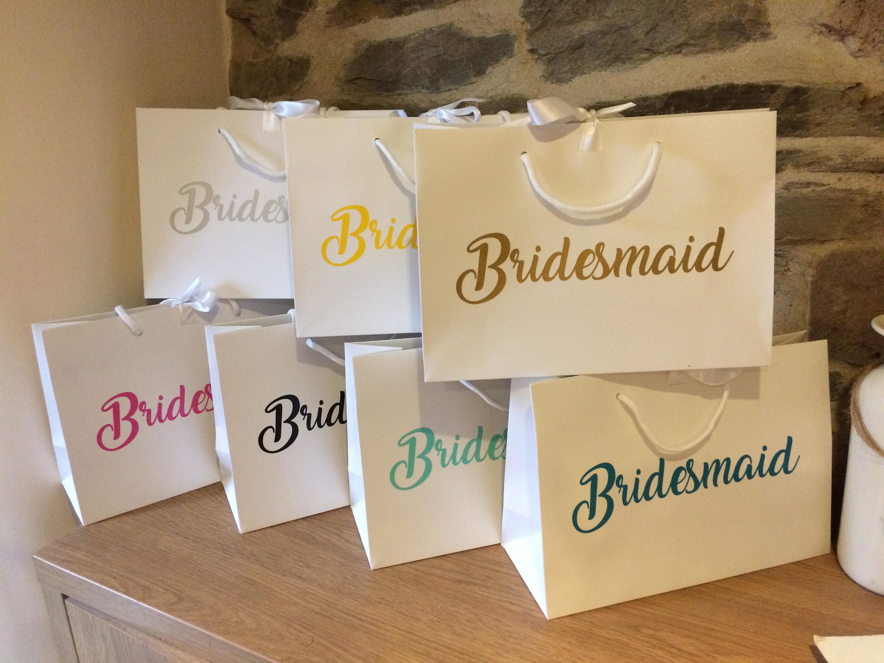 Personalised bridesmaid gift bags 3 pack bridesmaid bags Etsy