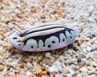 Phyllidiopsis sphingis, Nudibranch, Sea Slug, Scuba Diving, Sculpture, Magnet, Clay, Gift, Handmade, Fridge Magnet, Umiushi, タテスジイボウミウシ