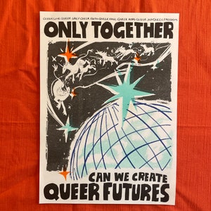 Queer Futures A4 riso print