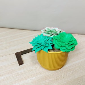 Plantes succulentes en papier à imprimer, créations en papier à télécharger, décoration de bureau, kit de jardin en papier cactus, travaux manuels