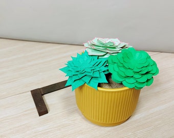 Sukkulenten Printable, Download Papercraft, Office Home Dekor, Kaktus Papier Garten Kit, DIY Craft