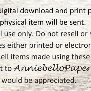 K&ouml;nnte beinhalten: Text auf einem Holzmaserungshintergrund, der lautet: "Dies ist ein digitaler Download und Druckprodukt. Es wird kein physischer Artikel versandt. Nur f&uuml;r den pers&ouml;nlichen Gebrauch. Diese Dateien d&uuml;rfen weder gedruckt noch elektronisch weiterverkauft oder weitergegeben werden. Sie k&ouml;nnen Artikel verkaufen, die mit diesen Seiten hergestellt werden. Ein Vermerk auf AnniebelloPaper w&auml;re erw&uuml;nscht."