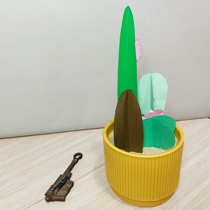 Paper Cactus Garden Instant Printable, Download Papercraft for adults and children, Office and Home Décor, DIY Toys
