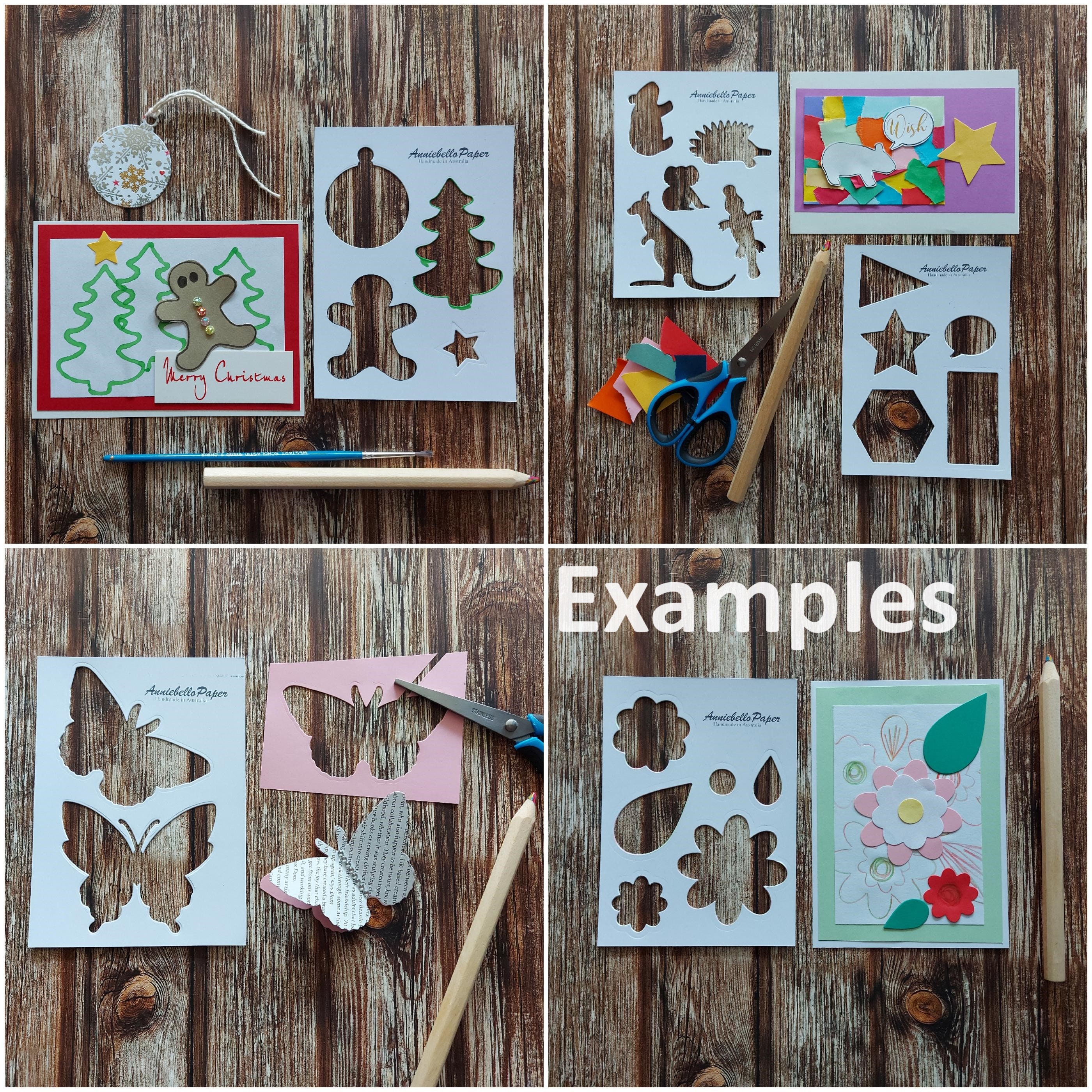 Stencils Templates for Papercraft Projects, Basic and Themed Shapes ...