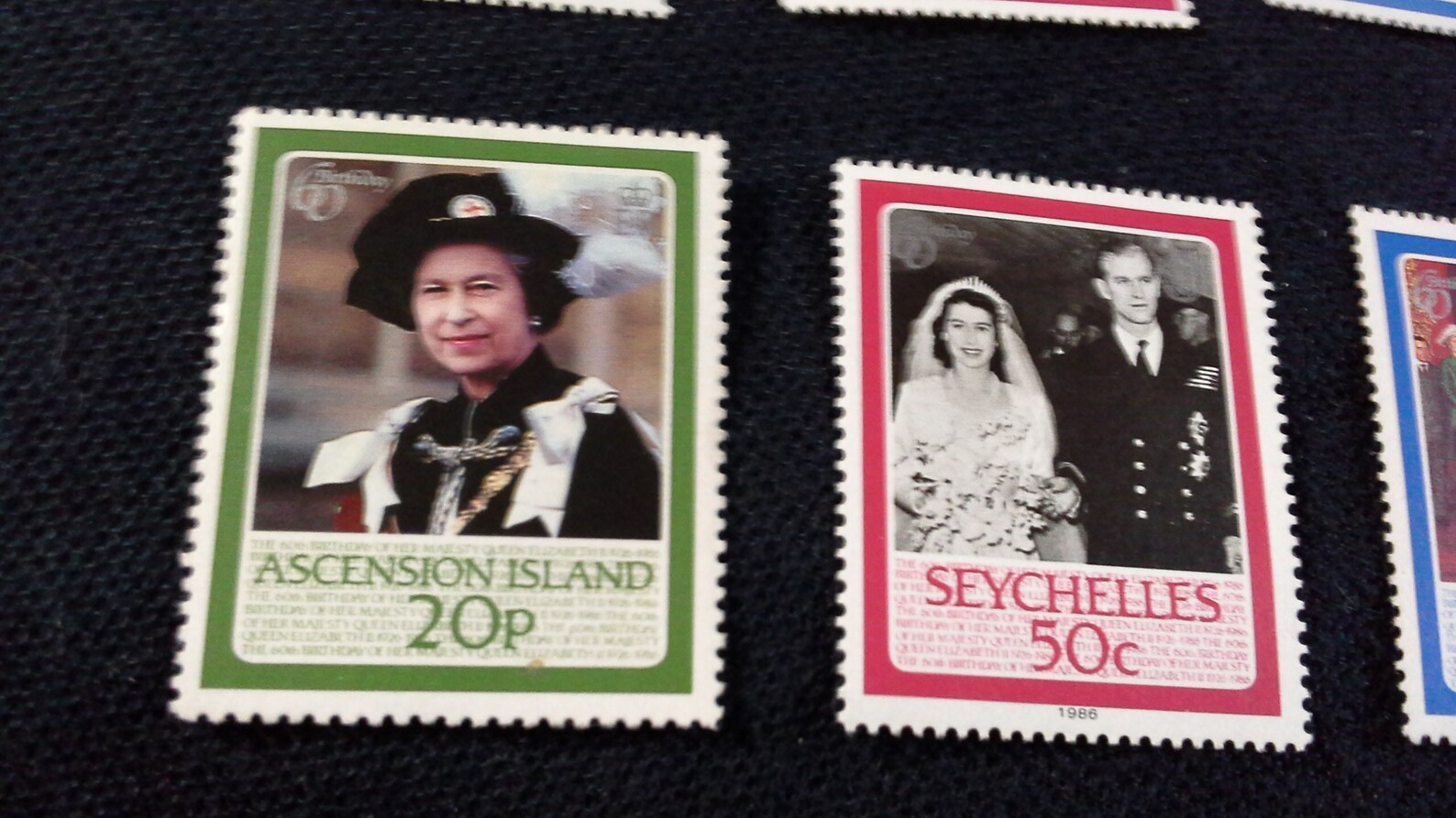 12 Postage Stamps To Celebrate The 60th Birthday Of Queen Etsy