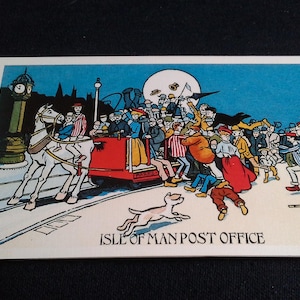 Coffret de présentation de timbres de l'île de man - 1990 Cartes postales classiques