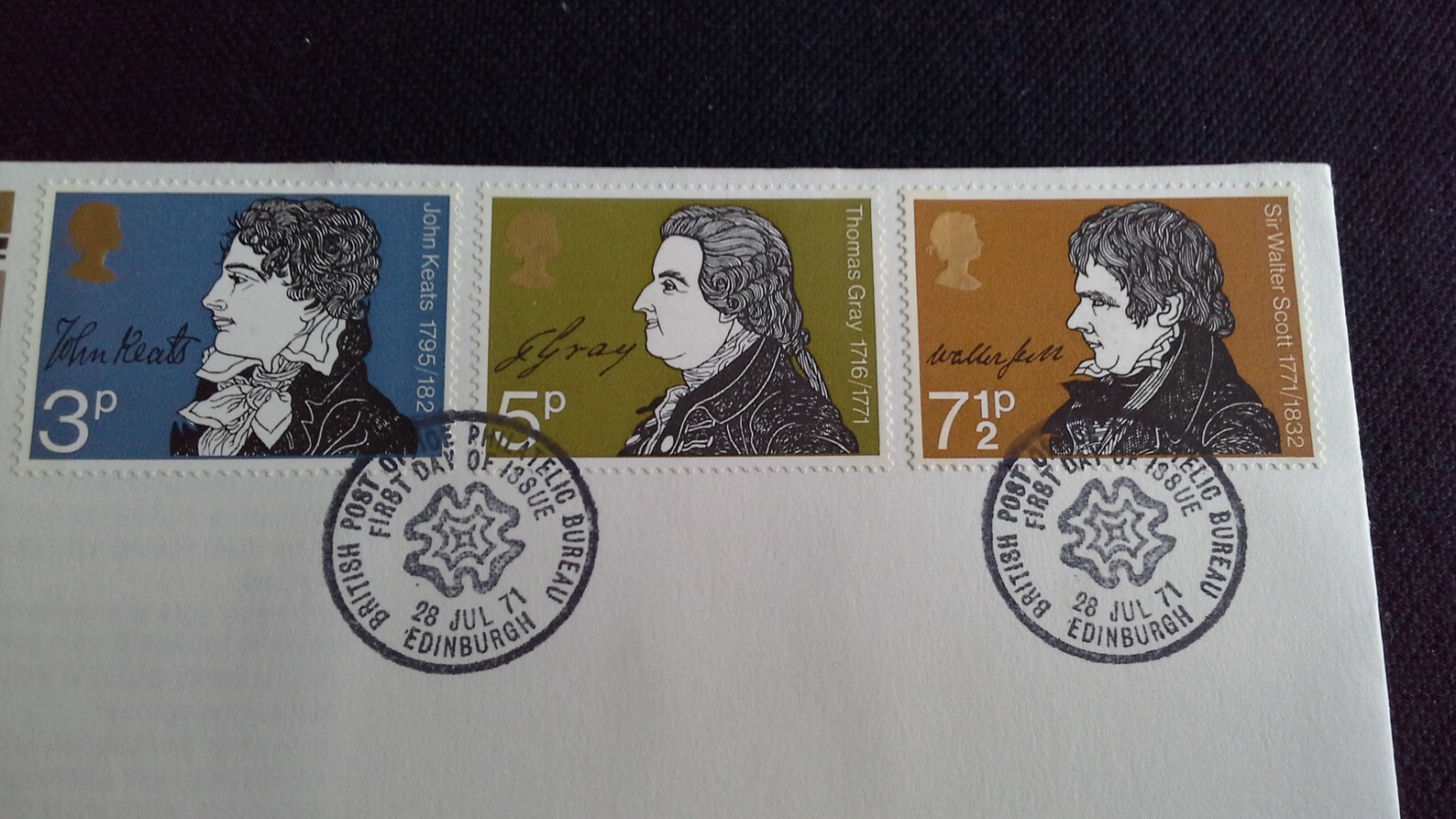 British Postage Stamps First Day of Issue Cover Literary Etsy