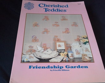 Craft Cross Stitch Booklet Cherished Teddies Friendship Garden