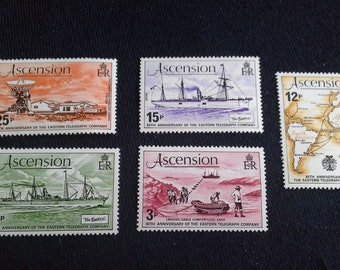 Ascension Islands 1979 Briefmarken 80-jähriges Jubiläum Der Östlichen Telegraphenunternehmen Ankunft bei Ascension