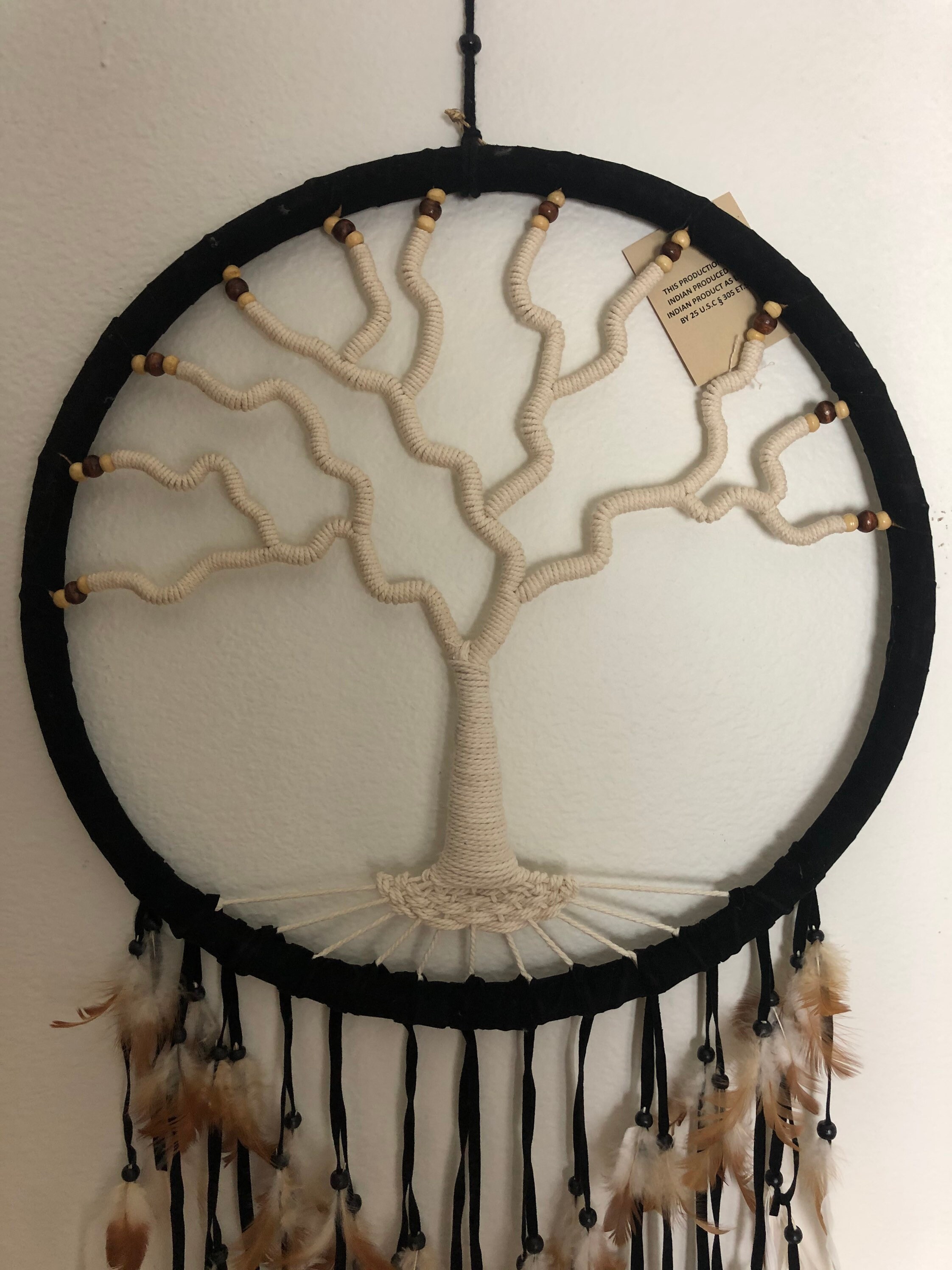 Handcrafted Tree of Life Dream Catcher Black | Etsy