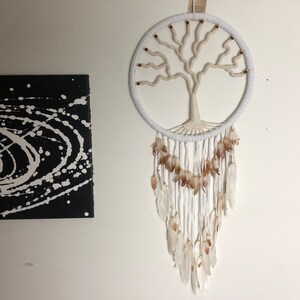 Handcrafted Tree of Life Dream Catcher White image 7