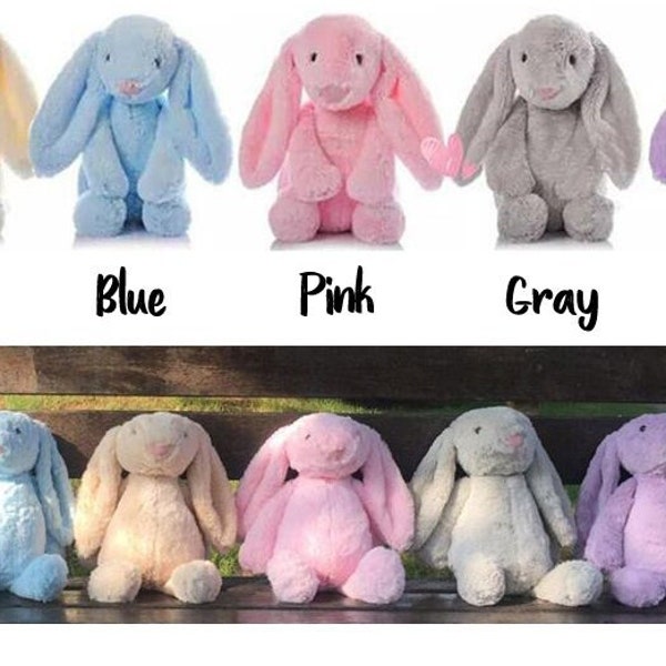 Plush Bunny Blanks | 16" Size | Monogram Blanks |  Easter Bunny Blanks | Bunny Rabbit | Stuffed Animal Blanks | Bunny Ear Blanks