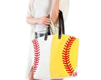Bolso de lona para béisbol y sóftbol / Bolso con divisiones para el hogar / Bolso para el día del juego / Béisbol / sóftbol / fútbol / fútbol americano / baloncesto / 8 bolsos deportivos