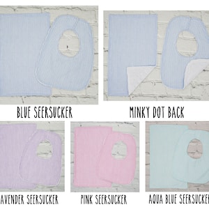 Seersucker Bib & Burp Cloth Sets | Monogram Blanks | Boutique Baby Gift | Baby Shower Gift | Baby Gift | Baby Girl | Baby Boy