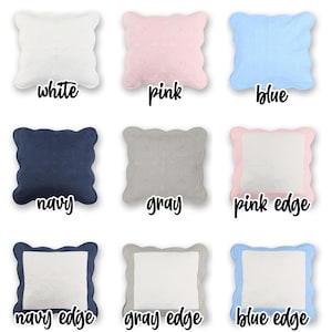 Heirloom Quilted Pillow Covers | 9 Colors | Fast & Free Shipping | Baby Shower Gift | Baby Boy Gift | Baby Girl Gift | Embroidery Blanks