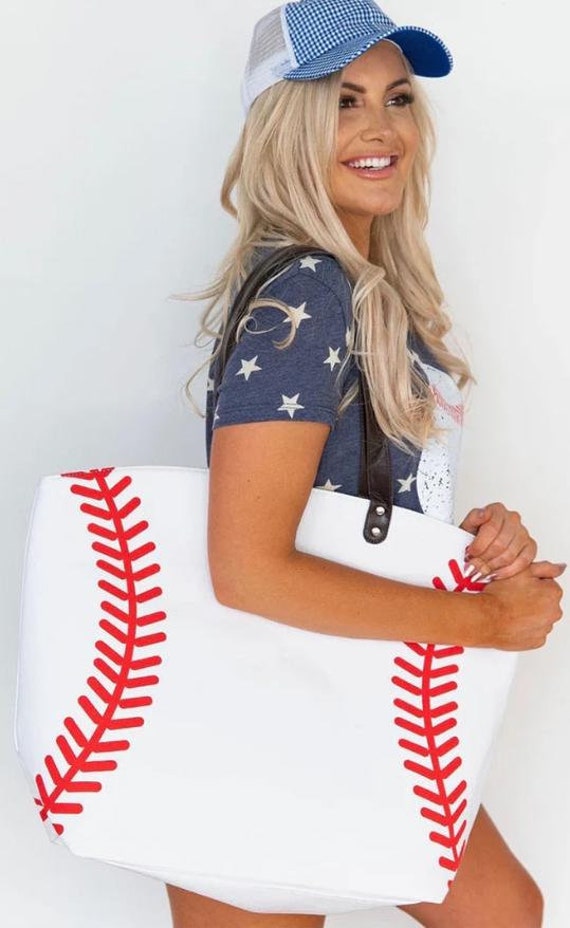 Baseball Canvas Tote | Baseball Tote Bag | Game Day Tote | Baseball | Softball | Soccer | Football | Volleyball | Basketball | 8 Sports Bags