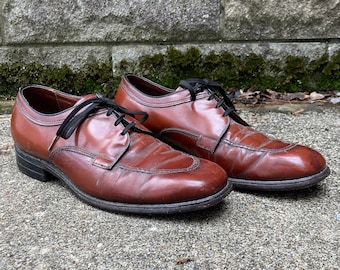 Vintage 1990s Mens Oxfords // Blue Suede Lace up Dress Shoes  display picture 1