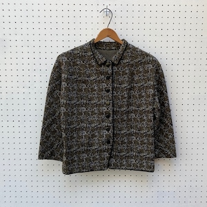 size M - 1960s button front jacket by ODYS de PARIS - made in FRANCE