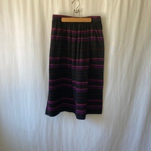 70s/80s cotton weave striped skirt by JILLIAN, made in Guatemala