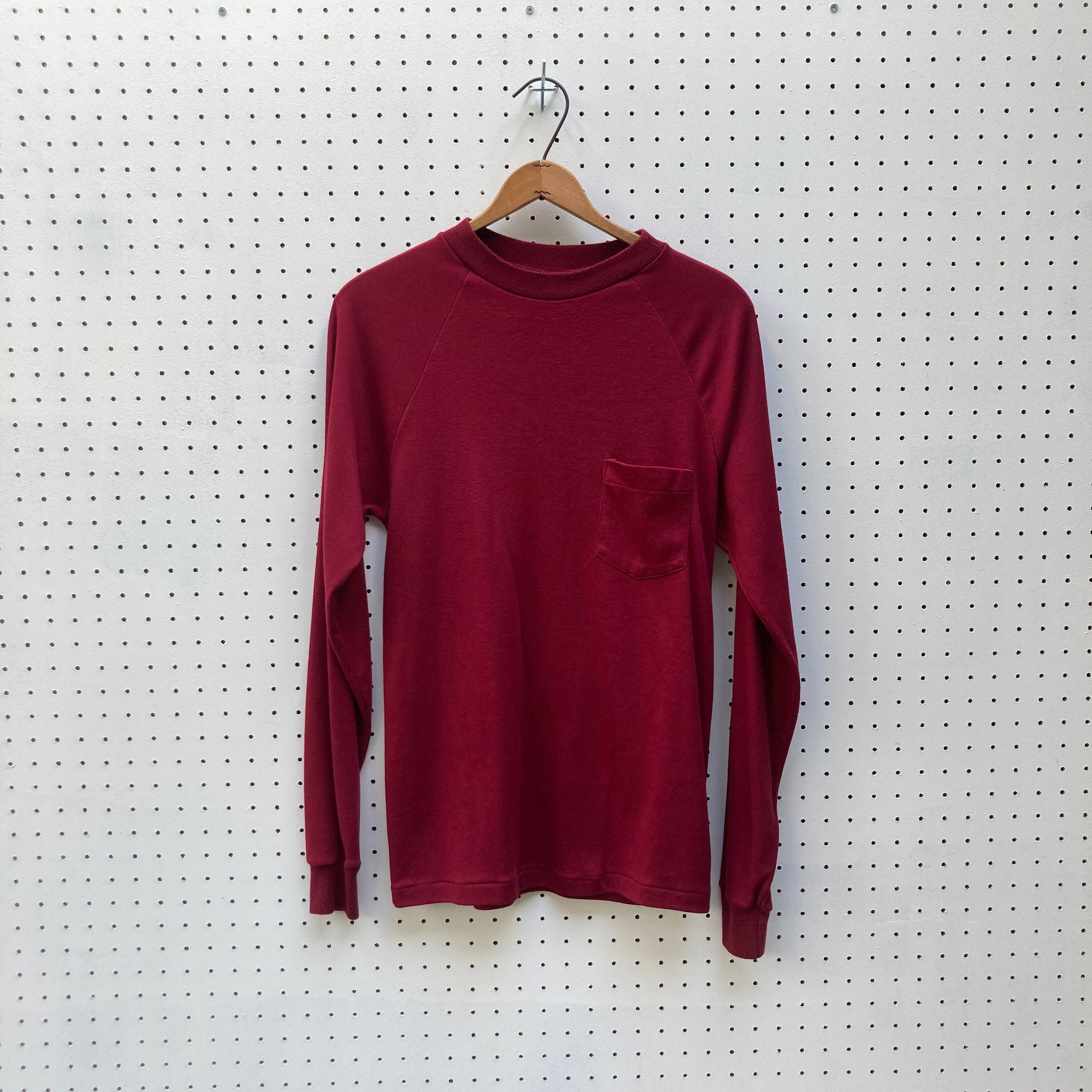 サイズ M - 1970 年代の長袖ラグランポケット T シャツ、CAMPUS 製 